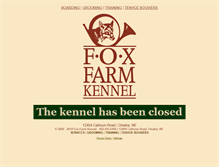 Tablet Screenshot of foxfarmkennel.com